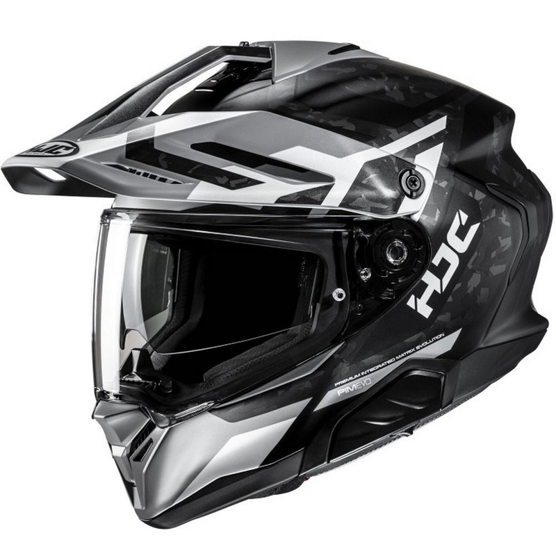 Ендуро мотоциклетна каска HJC RPHA 60 Dakar MC5SF черно-сиво-бяла