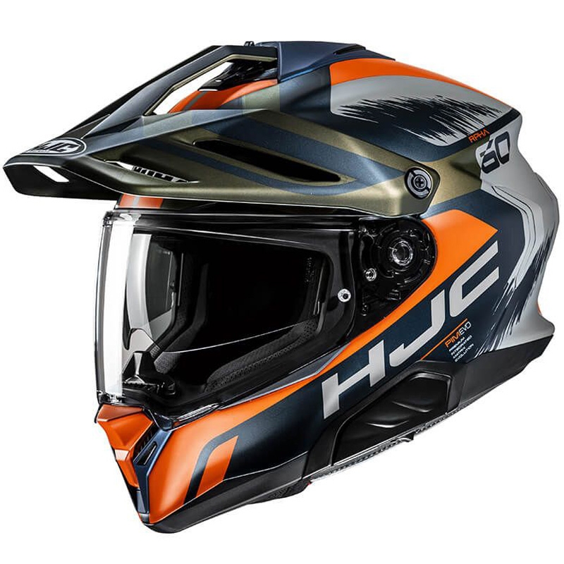 Ендуро мотоциклетна каска HJC RPHA 60 Quid MC47SF синьо-сиво-оранжева