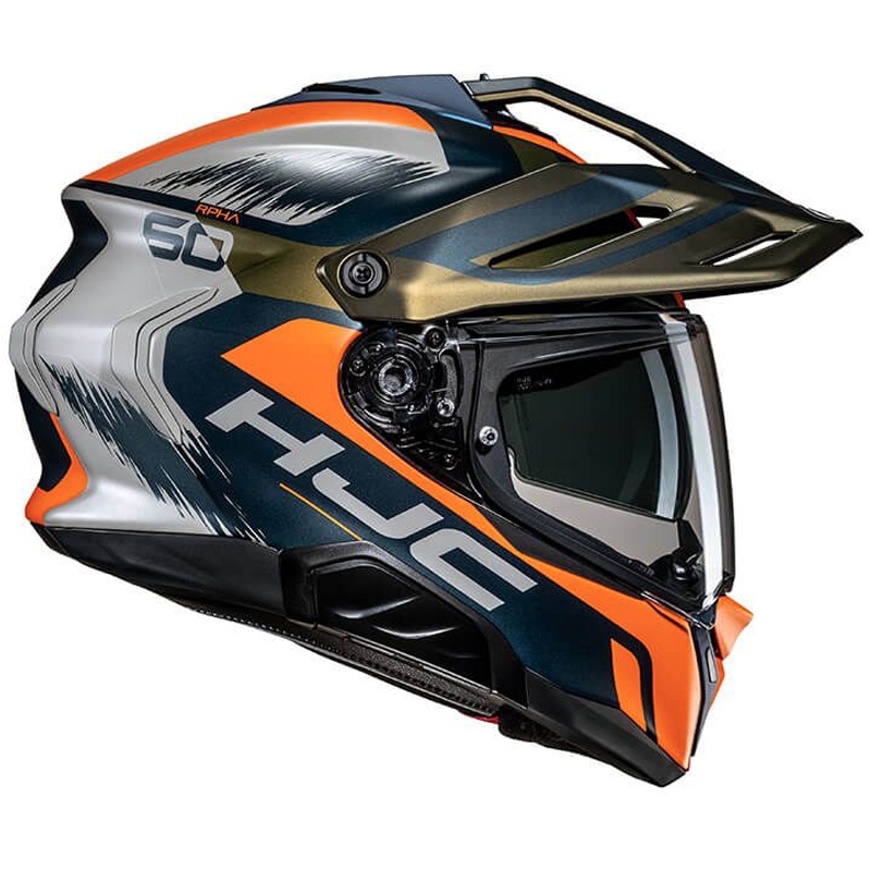 Ендуро мотоциклетна каска HJC RPHA 60 Quid MC47SF синьо-сиво-оранжева