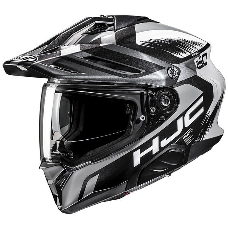 Ендуро мотоциклетна каска HJC RPHA 60 Quid MC5 сиво-черно-бяла