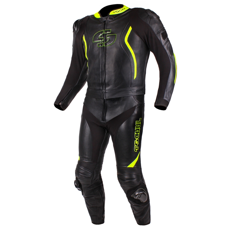 Мъжки гащеризон Tschul 535 в черно и флуорово жълто разпродажба