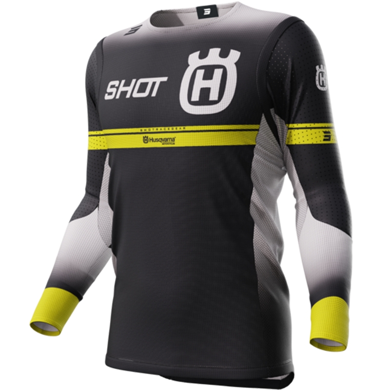 Черна фланелка за мотокрос Shot Aerolite Husqvarna LE разпродажба