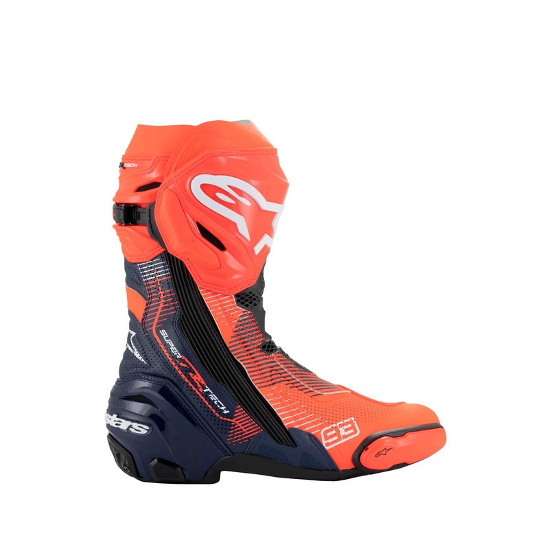 Alpinestars Supertech R Vented limited edition MM93 Marc Marquez fluo red-blue-black мотоциклетни ботуши