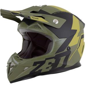 Мотокрос каска ZED X1.9 Tendo тъмнозелена-светлозелена