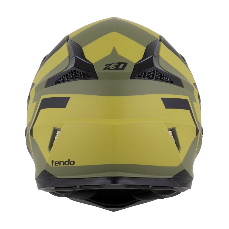 Детска каска за мотокрос ZED X1.9 Tendo тъмнозелена-светлозелена