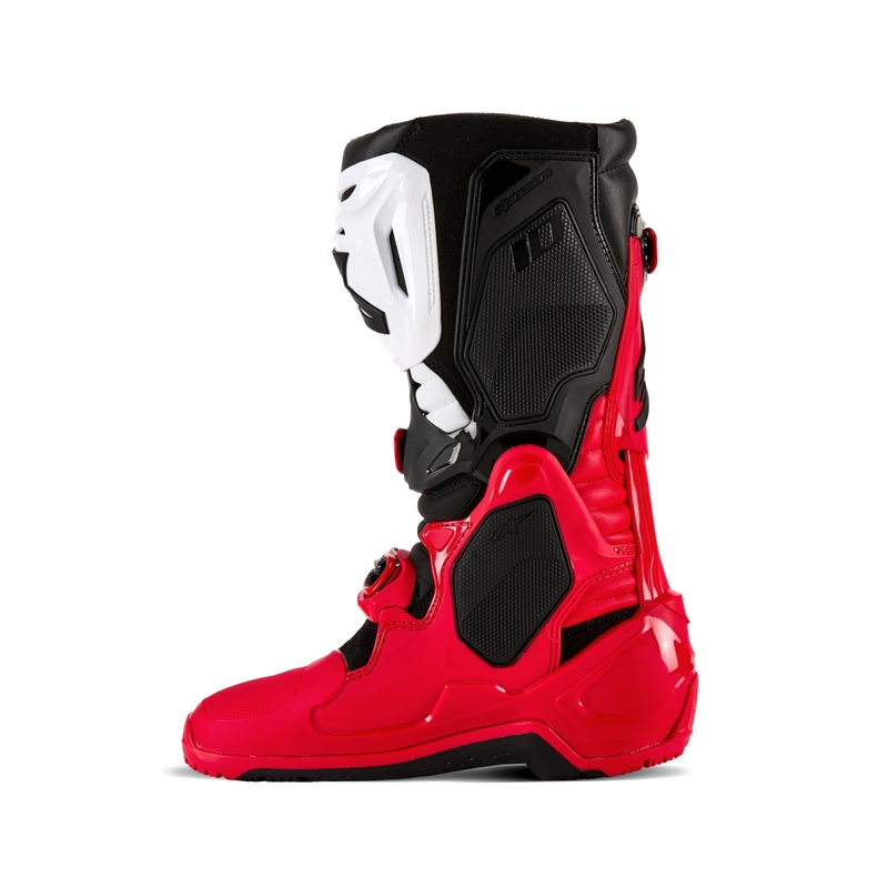 Alpinestars Tech 10 Enduro червено-черни-бели ботуши за мотоциклетизъм