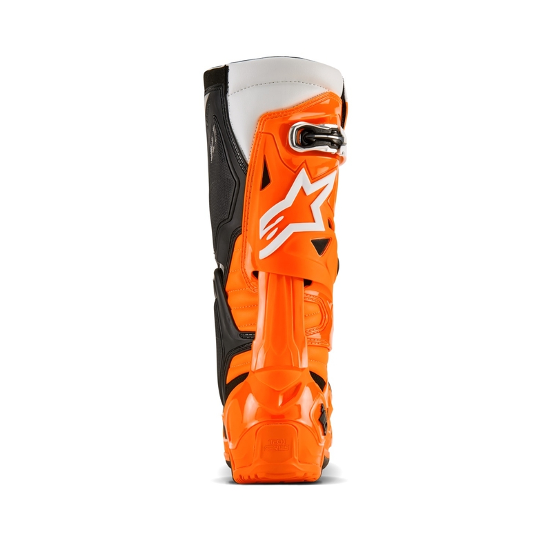 Alpinestars Tech 10 Enduro флуоро-оранжево-черно-бели ботуши за мотоциклетизъм