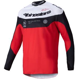 Alpinestars PRO-Dura тениска за мотокрос черно-червено-бяла