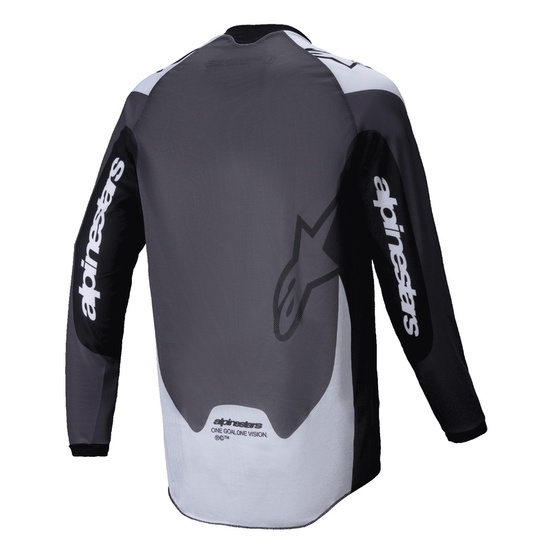 Alpinestars PRO-Dura тениска за мотокрос черно-бяла
