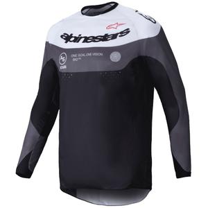 Alpinestars PRO-Dura тениска за мотокрос черно-бяла