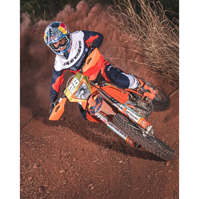 Alpinestars PRO-Dura тениска за мотокрос синьо-оранжево-бяло