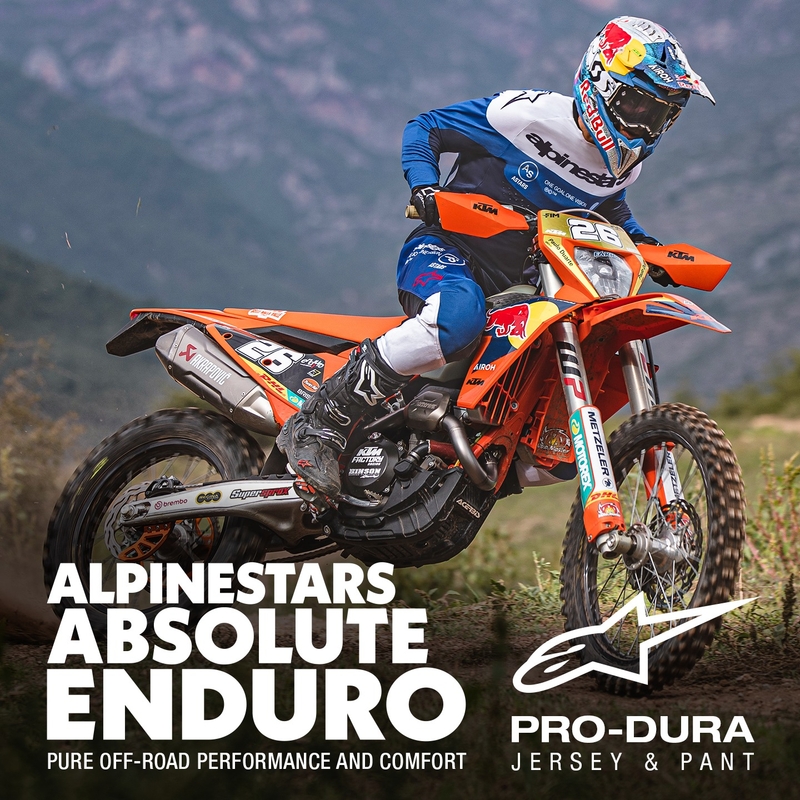 Alpinestars PRO-Dura тениска за мотокрос синьо и бяло
