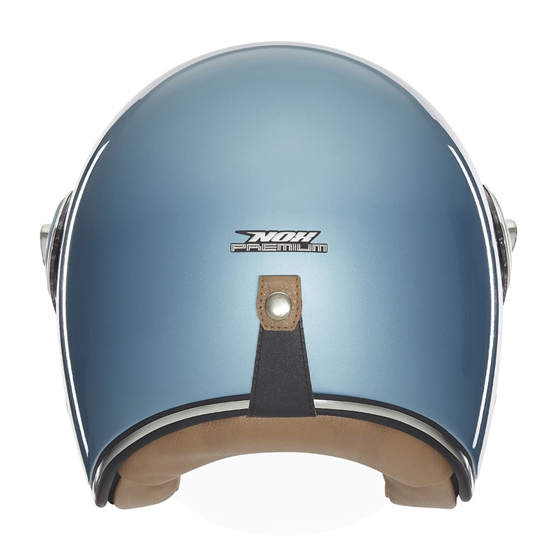 Отворена мотоциклетна каска NOX PREMIUM Heritage тюркоаз