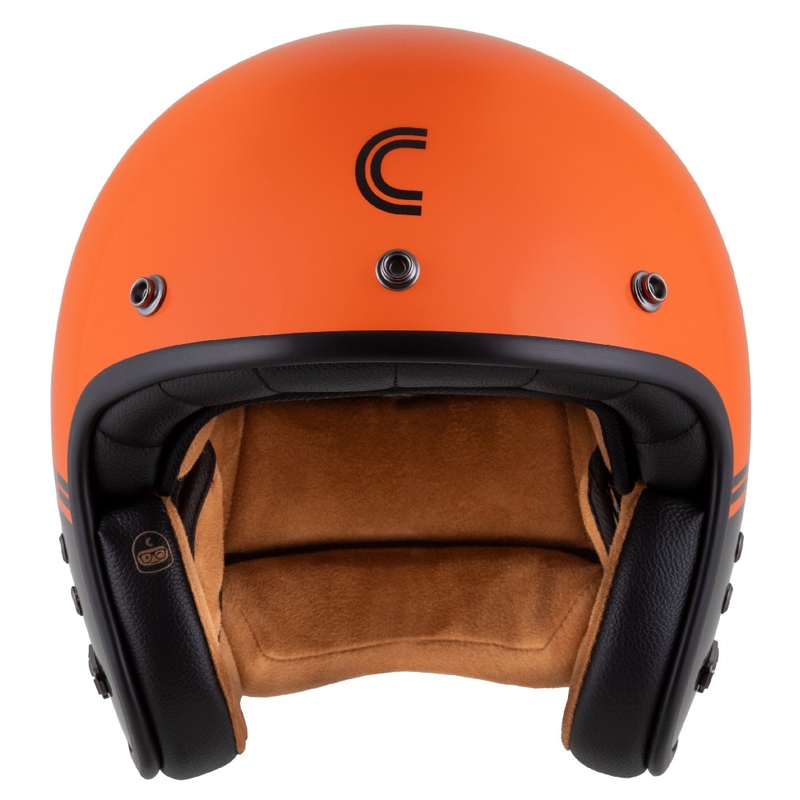 Cassida Eso Super Hooligan Open мотоциклетна каска Black-Orange Pearl