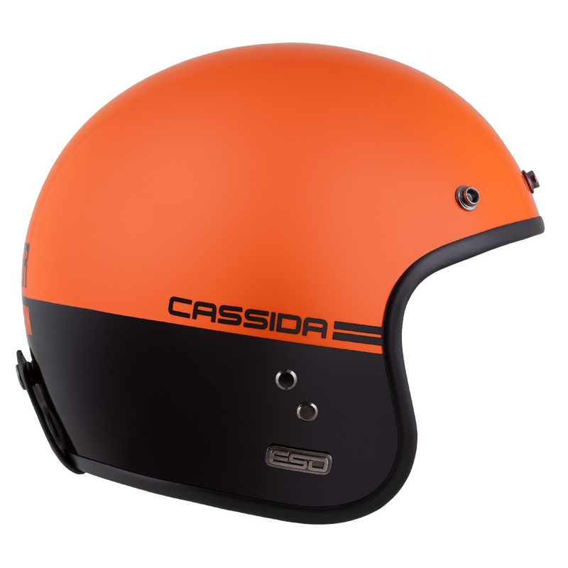 Cassida Eso Super Hooligan Open мотоциклетна каска Black-Orange Pearl