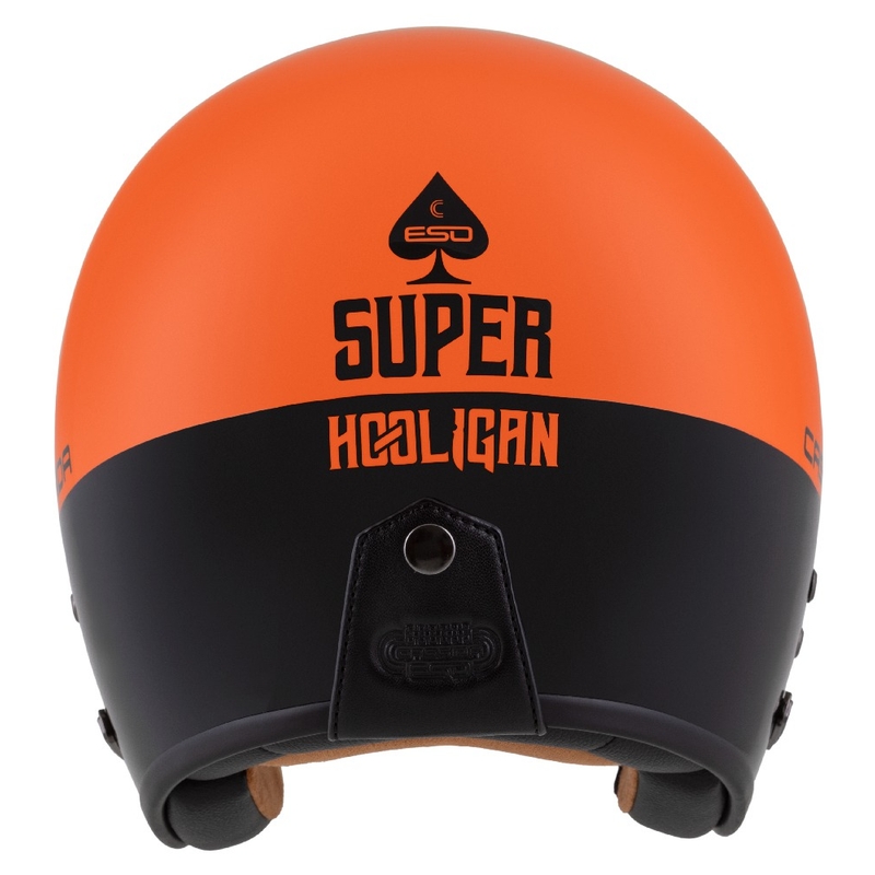 Cassida Eso Super Hooligan Open мотоциклетна каска Black-Orange Pearl