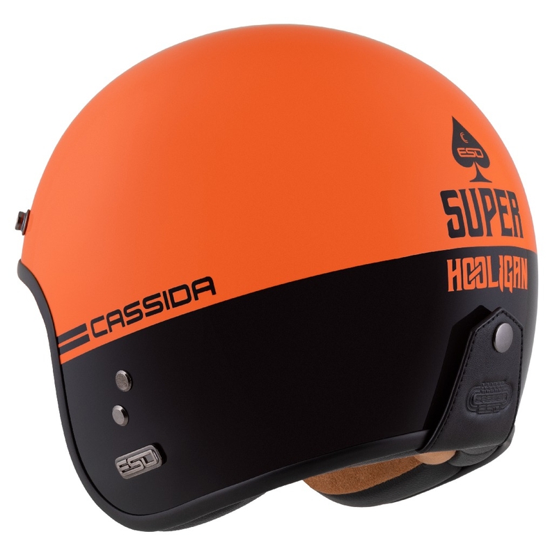 Cassida Eso Super Hooligan Open мотоциклетна каска Black-Orange Pearl