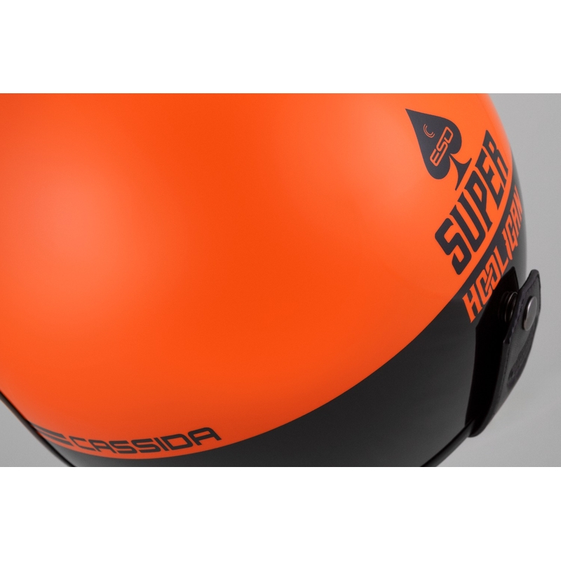 Cassida Eso Super Hooligan Open мотоциклетна каска Black-Orange Pearl