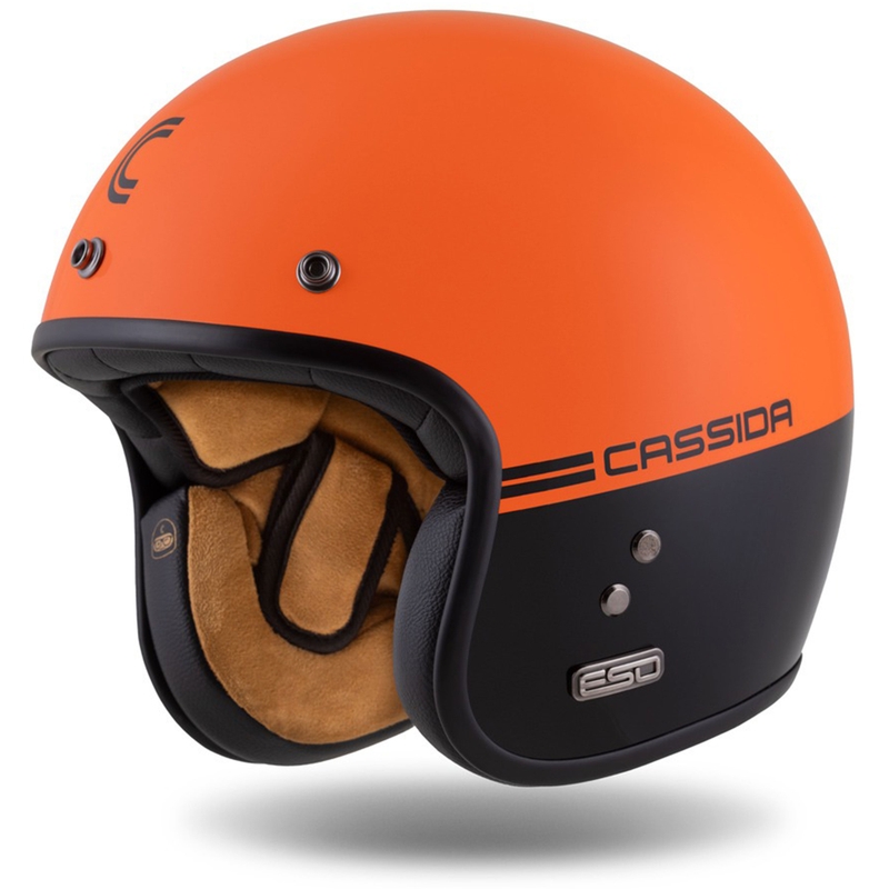 Cassida Eso Super Hooligan Open мотоциклетна каска Black-Orange Pearl