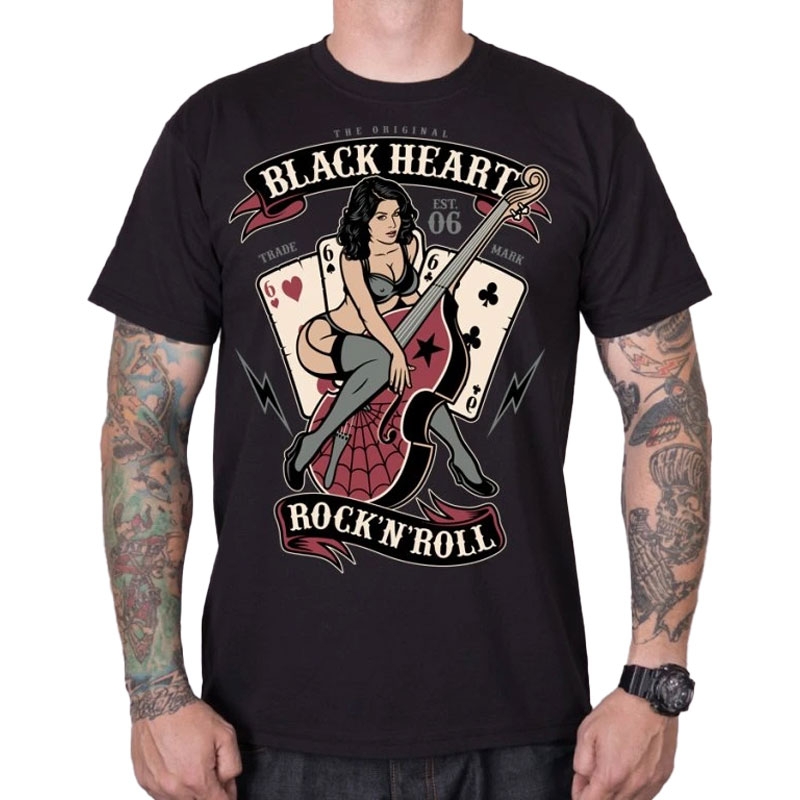 Тениска Black Heart Bass Pin Up black