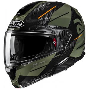 Сгъваема мотоциклетна каска HJC RPHA 91 Blat MC7 каки зелен-черен