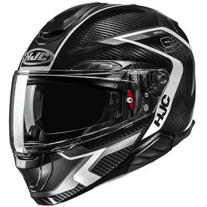 Сгъваема мотоциклетна каска HJC RPHA 91 CARBON Lagos MC5 черно-сива