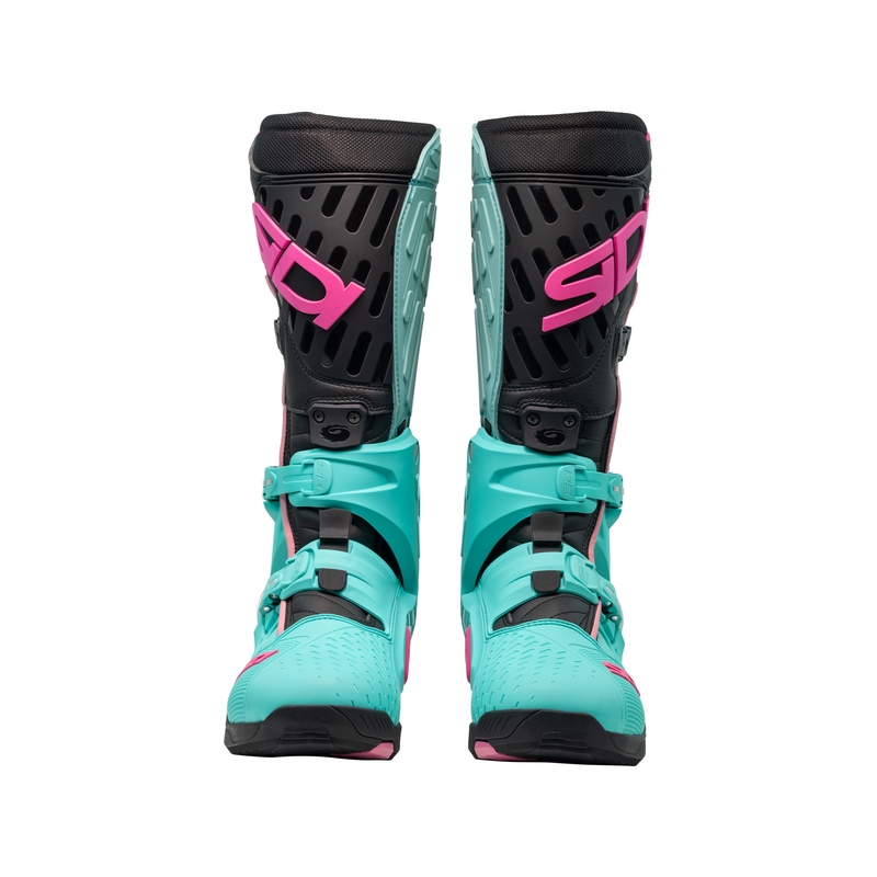Мотоциклетни ботуши SiDi Crossair ментово-черно-розови