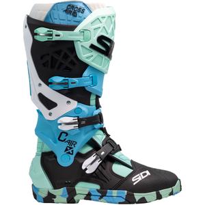 SiDi Crossair X черни и тюркоазени ботуши за мотоциклет