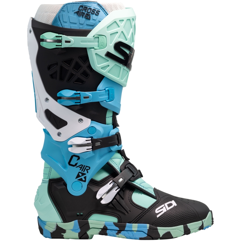 SiDi Crossair X черни и тюркоазени ботуши за мотоциклет