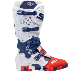 Мотоциклетни ботуши SiDi Crossair X бяло-синьо-червени