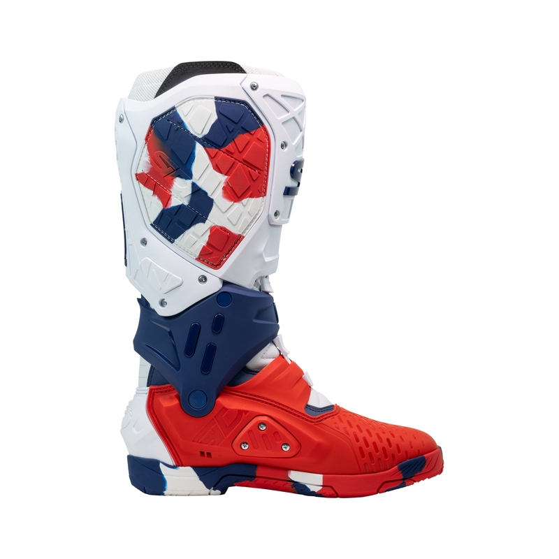 Мотоциклетни ботуши SiDi Crossair X бяло-синьо-червени