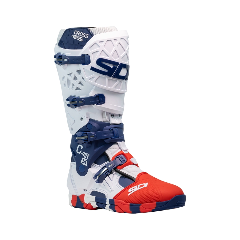Мотоциклетни ботуши SiDi Crossair X бяло-синьо-червени