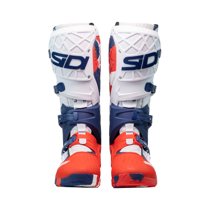 Мотоциклетни ботуши SiDi Crossair X бяло-синьо-червени
