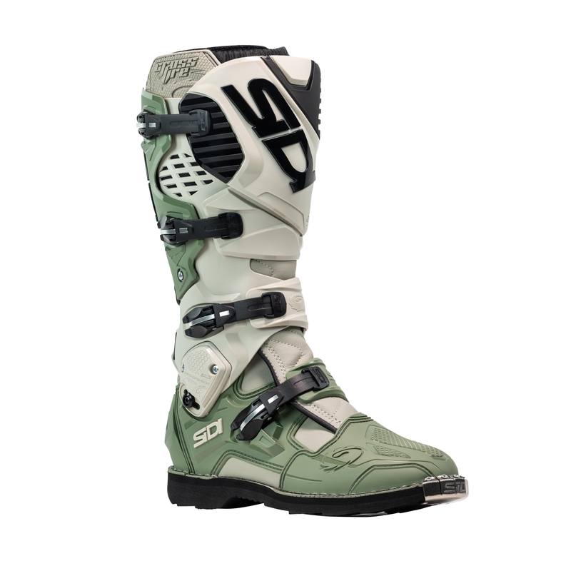 SiDi Crossfire 3 ботуши за мотоциклет зеленобежови