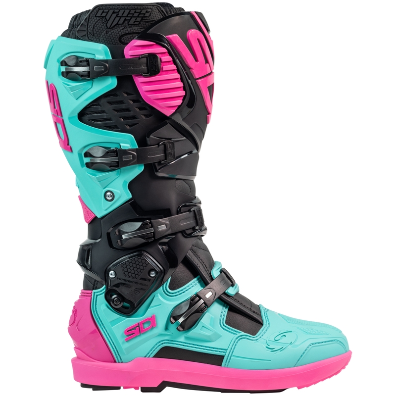 SiDi Crossfire 3 SRS Black-Mint-Pink Мотоциклетни ботуши