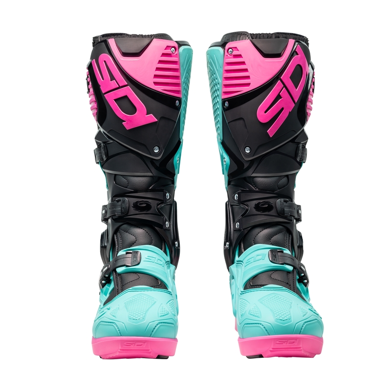 SiDi Crossfire 3 SRS Black-Mint-Pink Мотоциклетни ботуши