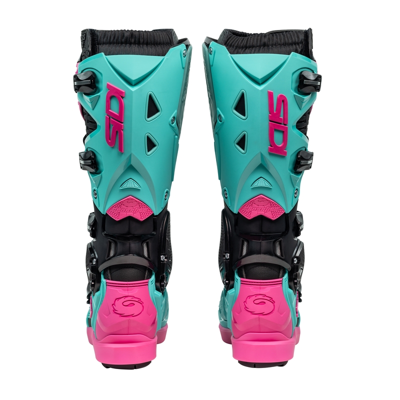 SiDi Crossfire 3 SRS Black-Mint-Pink Мотоциклетни ботуши