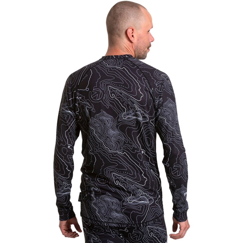 Мъжка термална тениска Meatfly Avery черно и бяло