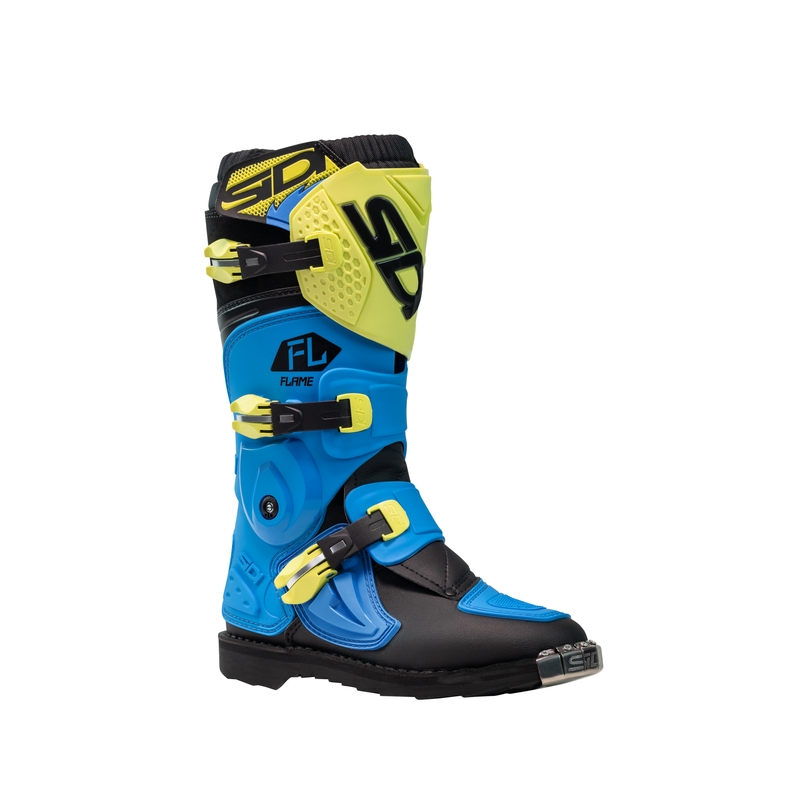 Детски обувки за мотокрос SiDi Flame blue-yellow-black