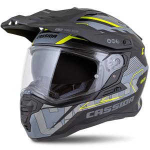 Ендуро каска Cassida Road Runner TechniX матово сиво-черно-флуорово жълто