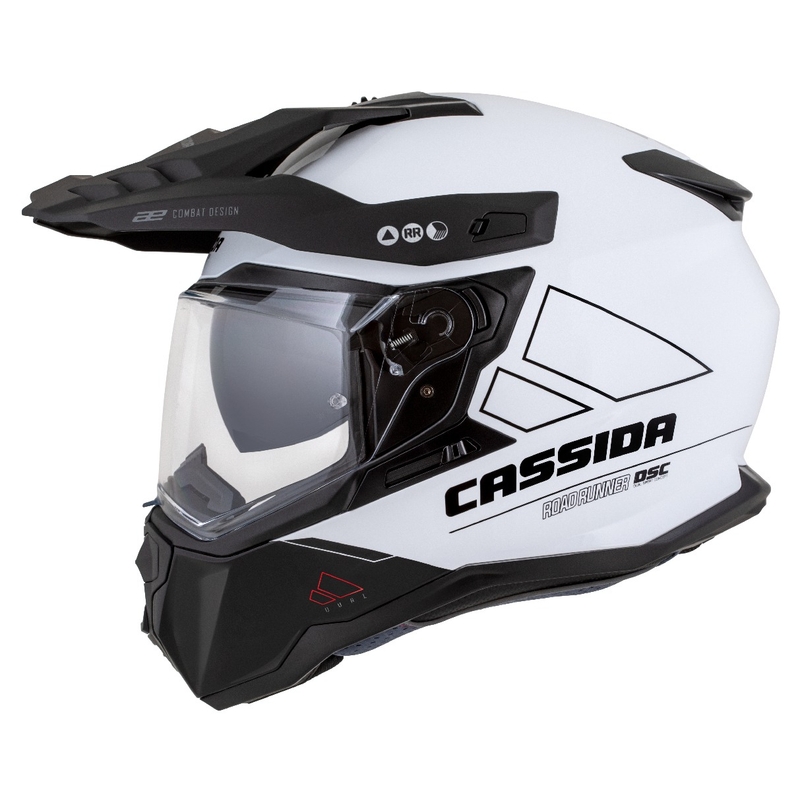 Ендуро каска Cassida Road Runner Dual бяло-черна