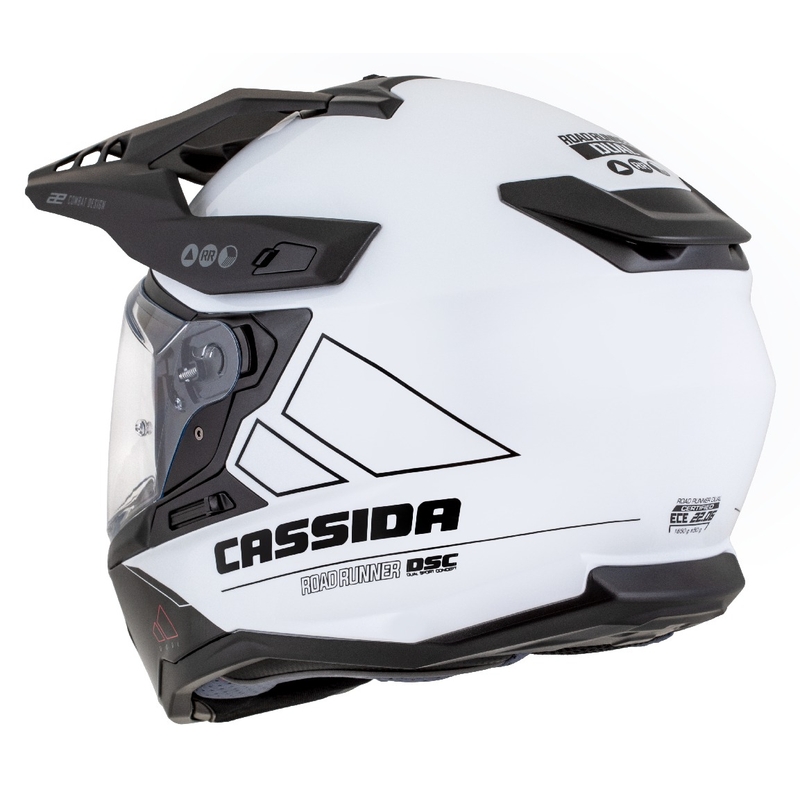 Ендуро каска Cassida Road Runner Dual бяло-черна