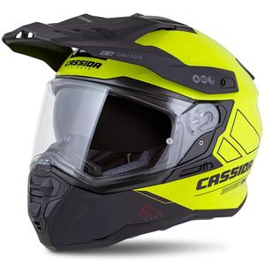 Каска за ендуро Cassida Road Runner Dual флуо-жълто-черна