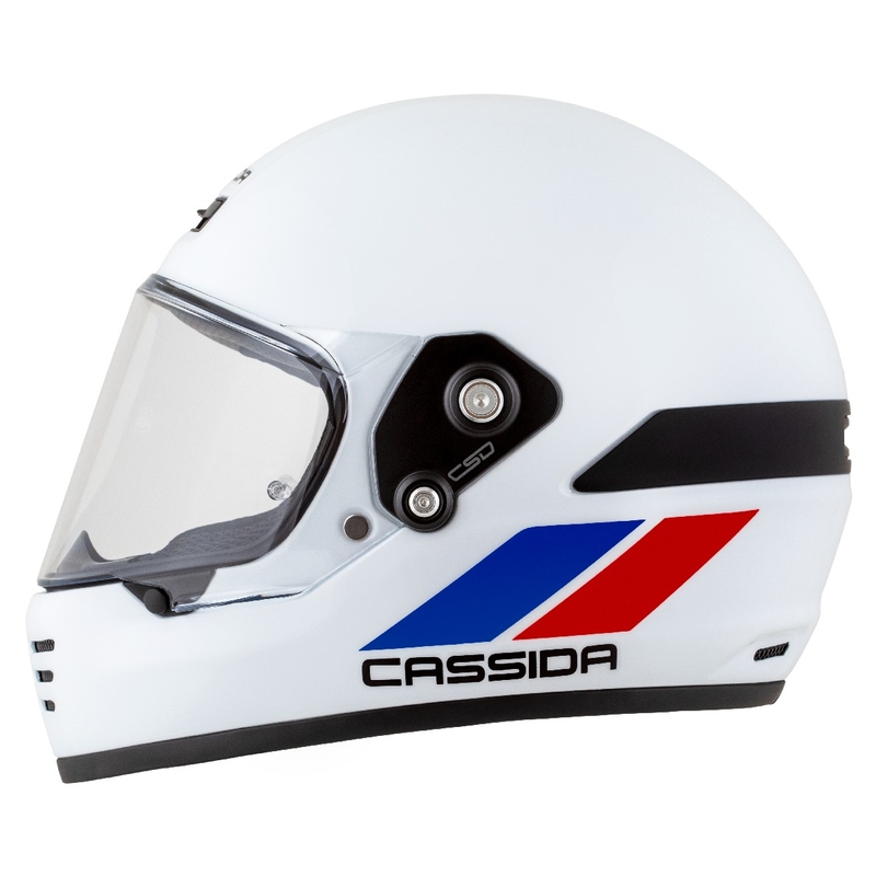 Каска за ендуро Cassida FormX FlatOut бяло-синьо-червена