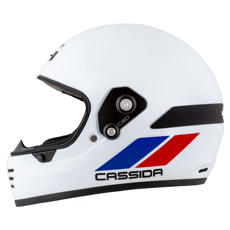 Каска за ендуро Cassida FormX FlatOut бяло-синьо-червена