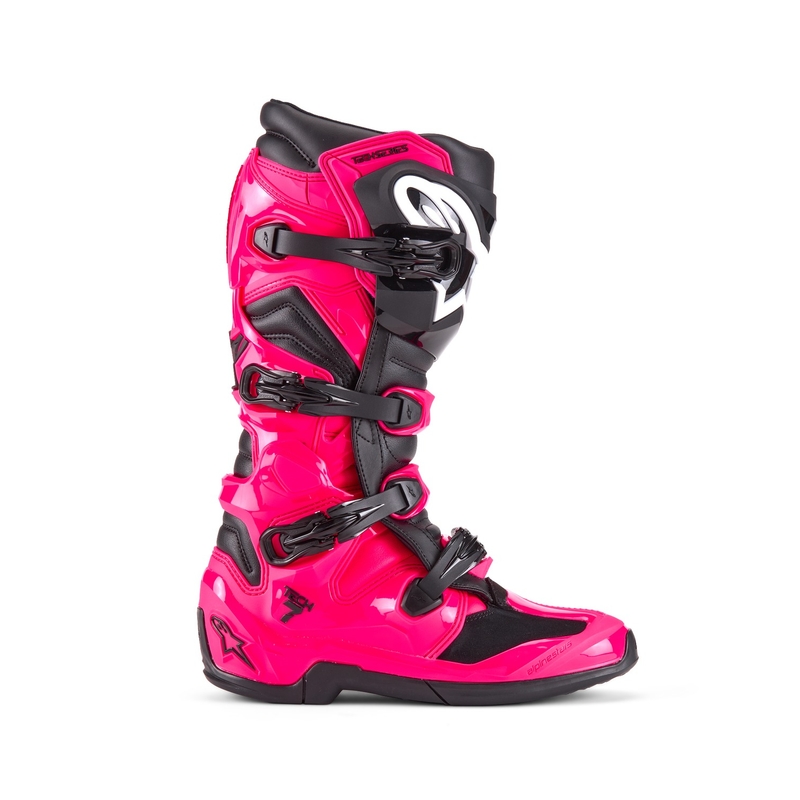 Alpinestars TECH 7 ботуши за мотокрос в розово и черно