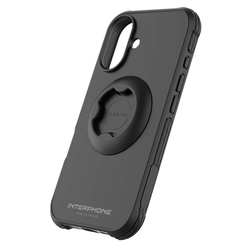Защитен калъф Interphone QUIKLOX Tetraforce за Apple iPhone 16 Plus, черен