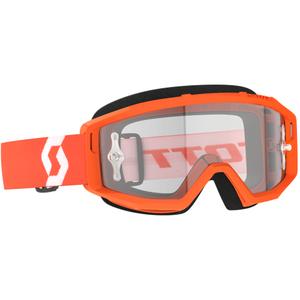Очила за мотокрос SCOTT Primal Clear оранжево и бяло с прозрачен плексиглас
