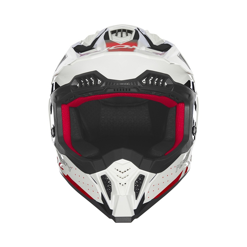 Мотокрос каска NOX N634 бяло-черно-червена