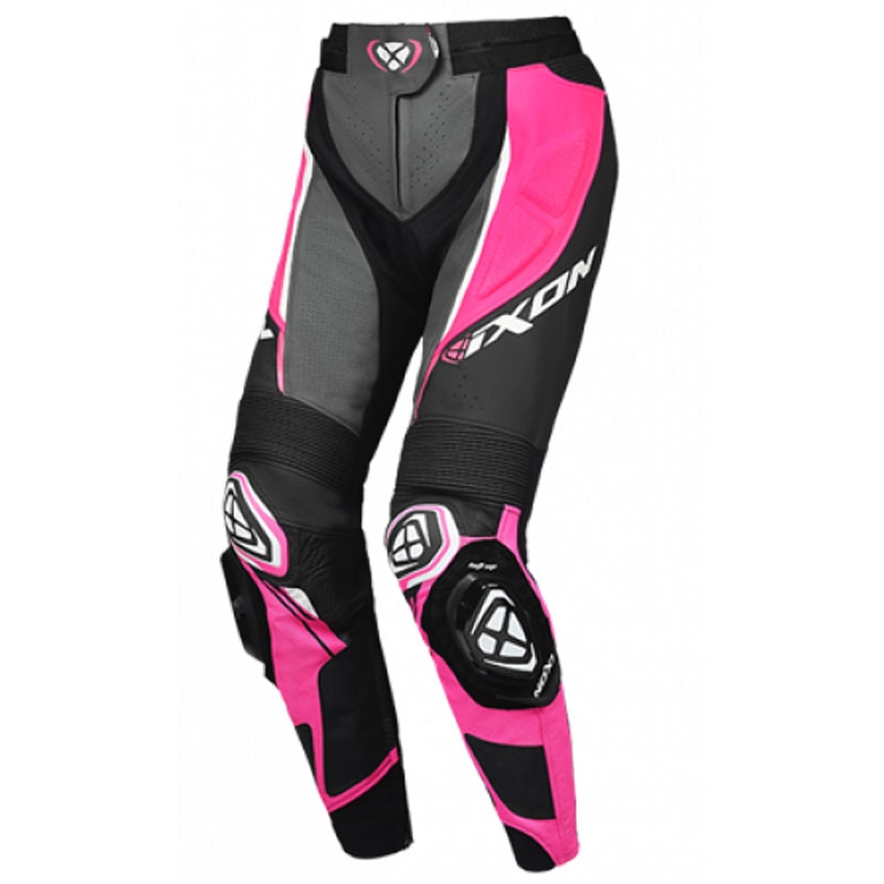 Дамски кожени панталони за мотоциклет IXON Vortex 3 black-pink-white